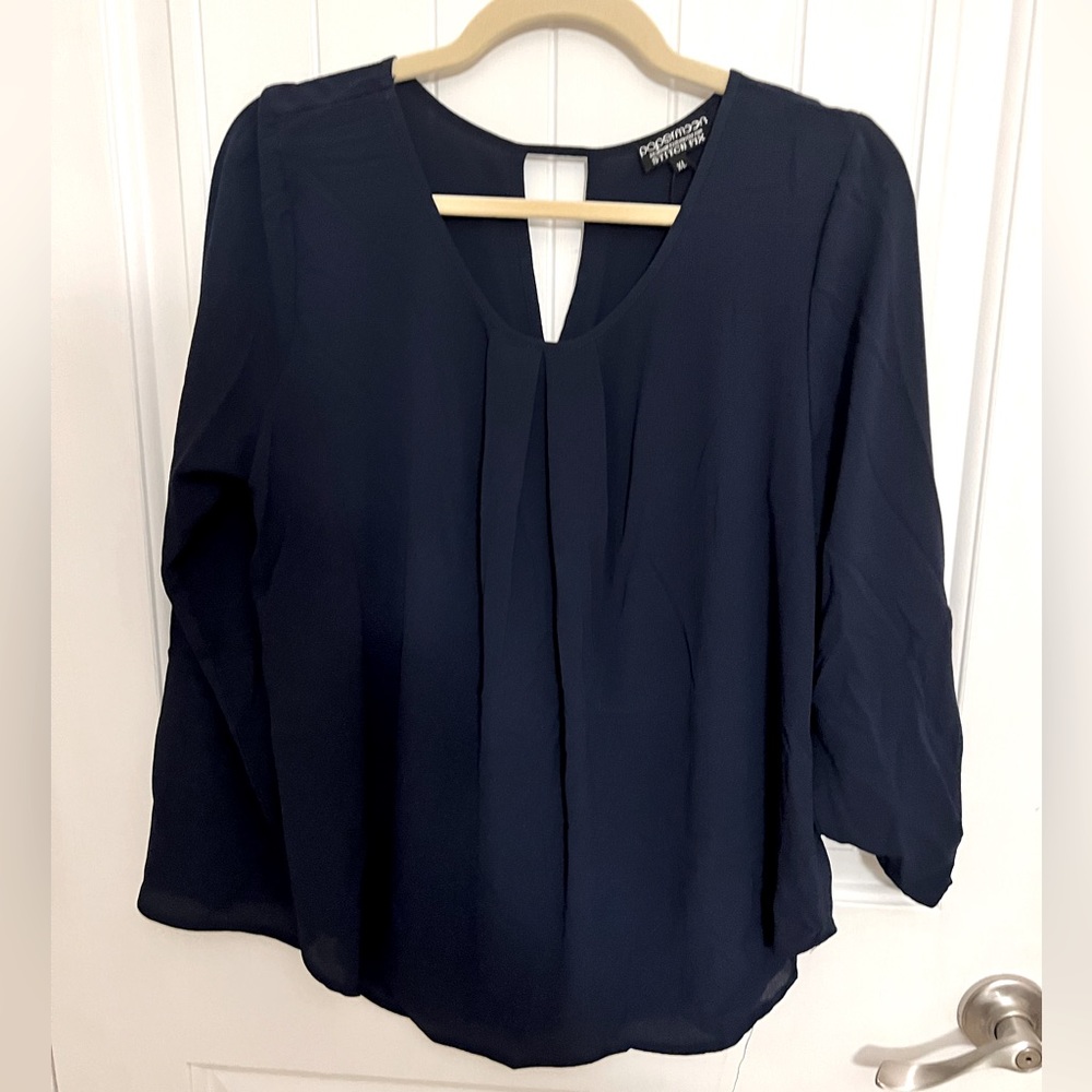 Papermoon Womens Navy Blouse